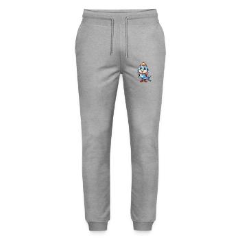 Hareng Mignon Personnage De Dessin Animé Kawaii Clipart - Pantalon de jogging bio MOVER Stanley/Stella unisexe - gris chiné - Devant - Marisol (170cm) & Nik (191cm)