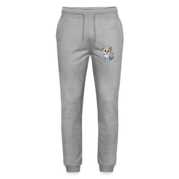 Lemur Cute Cartoon Character Kawaii Clipart - Stanley/Stella Mover Unisex Organic Jogging Trousers - heather grey - Front - Marisol (170cm) & Nik (191cm)