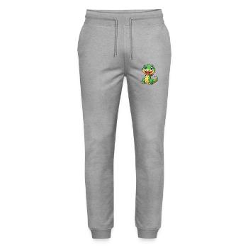 Anaconda Niedliche Zeichentrickfigur Kawaii Clipart - Stanley/Stella Unisex Bio Jogginghose Mover  - Grau meliert - Vorne - Marisol (170cm) & Nik (191cm)