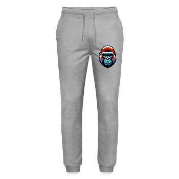 Gorille - Pantalon de jogging bio MOVER Stanley/Stella unisexe - gris chiné - Devant - Marisol (170cm) & Nik (191cm)