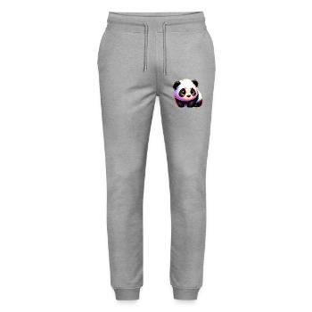Panda - Stanley/Stella Unisex Bio Jogginghose Mover  - Grau meliert - Vorne - Marisol (170cm) & Nik (191cm)