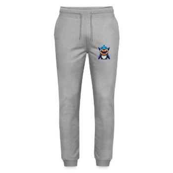 Shark Colorful Kawaii Cartoon Character Clipart - Stanley/Stella Mover Unisex Organic Jogging Trousers - heather grey - Front - Marisol (170cm) & Nik (191cm)