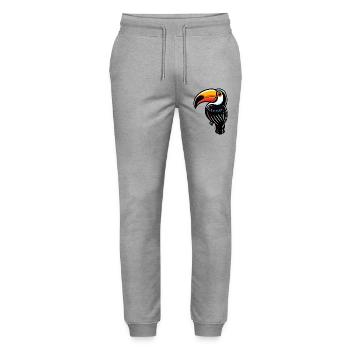 Toucan - Pantalon de jogging bio MOVER Stanley/Stella unisexe - gris chiné - Devant - Marisol (170cm) & Nik (191cm)