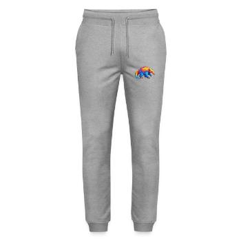 Anteater Colorful Kawaii Cartoon Character Clipart - Stanley/Stella Mover Unisex Organic Jogging Trousers - heather grey - Front - Marisol (170cm) & Nik (191cm)