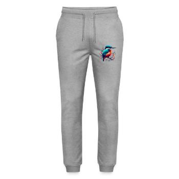 Martin-pêcheur - Pantalon de jogging bio MOVER Stanley/Stella unisexe - gris chiné - Devant - Marisol (170cm) & Nik (191cm)