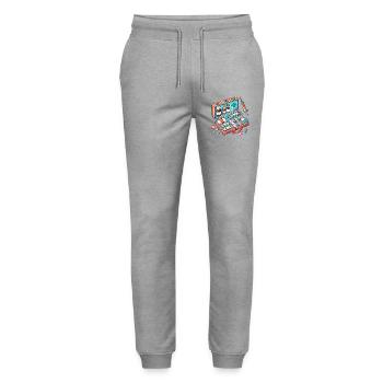 detailreicher Apothekenkoffe,Symbol für Sicherheit - Stanley/Stella Unisex Bio Jogginghose Mover  - Grau meliert - Vorne - Marisol (170cm) & Nik (191cm)