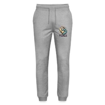 Cadeau de la passion endormie de la paresse - Pantalon de jogging bio MOVER Stanley/Stella unisexe - gris chiné - Devant - Marisol (170cm) & Nik (191cm)