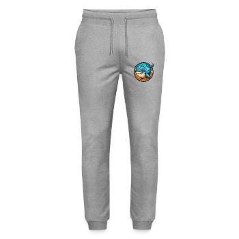Wal Bunte Kawaii Cartoon Figur Clipart - Stanley/Stella Unisex Bio Jogginghose Mover  - Grau meliert - Vorne - Marisol (170cm) & Nik (191cm)