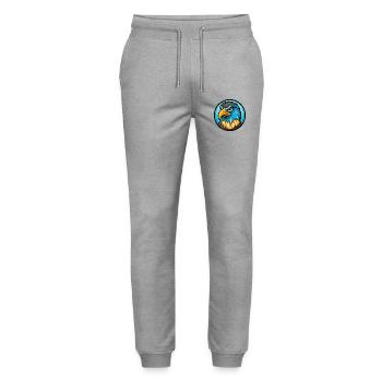 Falcon Colorful Kawaii Cartoon Character Clipart - Stanley/Stella Mover Unisex Organic Jogging Trousers - heather grey - Front - Marisol (170cm) & Nik (191cm)