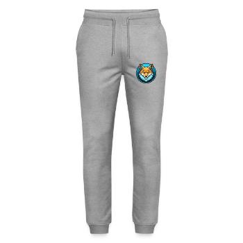 Fuchs Bunte Kawaii Cartoon Figur Clipart Haustier - Stanley/Stella Unisex Bio Jogginghose Mover  - Grau meliert - Vorne - Marisol (170cm) & Nik (191cm)