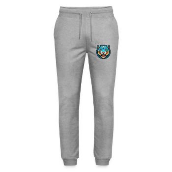 Jaguar Colorful Kawaii Cartoon Character Clipart - Stanley/Stella Mover Unisex Organic Jogging Trousers - heather grey - Front - Marisol (170cm) & Nik (191cm)