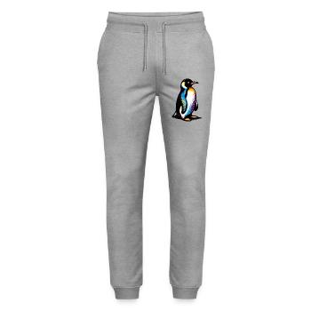 Pinguin - Stanley/Stella Unisex Bio Jogginghose Mover  - Grau meliert - Vorne - Marisol (170cm) & Nik (191cm)