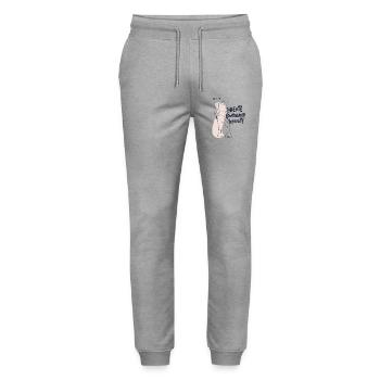 Feel Free Girl - Stanley/Stella Mover Unisex Organic Jogging Trousers - heather grey - Front - Marisol (170cm) & Nik (191cm)