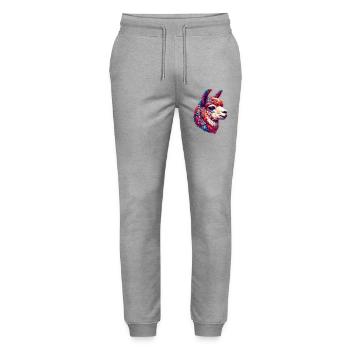 Alpaka - Stanley/Stella Unisex Bio Jogginghose Mover  - Grau meliert - Vorne - Marisol (170cm) & Nik (191cm)