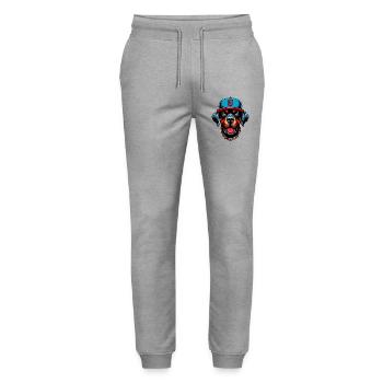 Dog - Stanley/Stella Mover Unisex Organic Jogging Trousers - heather grey - Front - Marisol (170cm) & Nik (191cm)