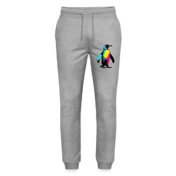 Pinguin - Stanley/Stella Unisex Bio Jogginghose Mover  - Grau meliert - Vorne - Marisol (170cm) & Nik (191cm)