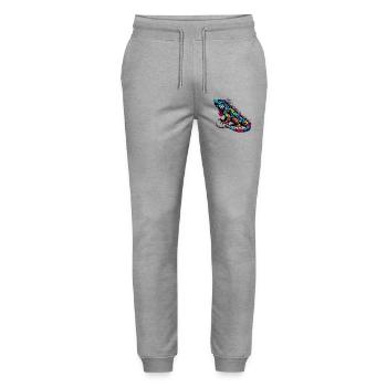 Iguana - Stanley/Stella Mover Unisex Organic Jogging Trousers - heather grey - Front - Marisol (170cm) & Nik (191cm)