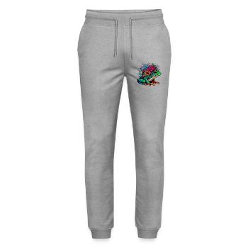 Frog - Stanley/Stella Mover Unisex Organic Jogging Trousers - heather grey - Front - Marisol (170cm) & Nik (191cm)