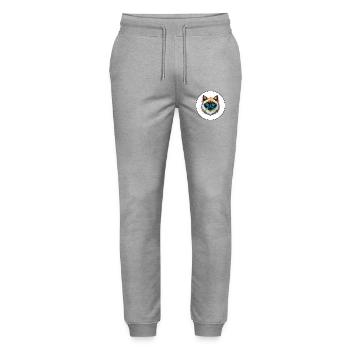 Birman Chat Race Dessin Animé Kawaii Animal Pet - Pantalon de jogging bio MOVER Stanley/Stella unisexe - gris chiné - Devant - Marisol (170cm) & Nik (191cm)
