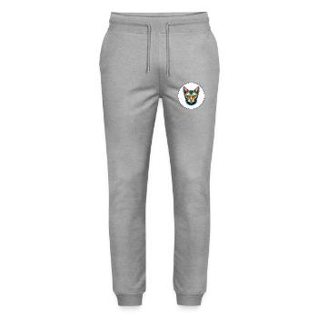 Égyptien Mau Chat Race Dessin Animé Kawaii Animal Pet - Pantalon de jogging bio MOVER Stanley/Stella unisexe - gris chiné - Devant - Marisol (170cm) & Nik (191cm)
