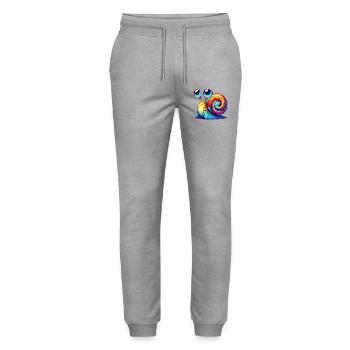 Escargot - Pantalon de jogging bio MOVER Stanley/Stella unisexe - gris chiné - Devant - Marisol (170cm) & Nik (191cm)