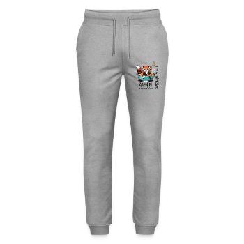 Mignon panda roux dans un bol de ramen - Pantalon de jogging bio MOVER Stanley/Stella unisexe - gris chiné - Devant - Marisol (170cm) & Nik (191cm)