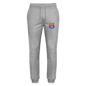 Tiger Cat Breed Cartoon Kawaii Animal Pet - Stanley/Stella Mover Unisex Organic Jogging Trousers - heather grey - Front - Marisol (170cm) & Nik (191cm)