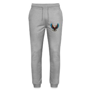 Aigle - Pantalon de jogging bio MOVER Stanley/Stella unisexe - gris chiné - Devant - Marisol (170cm) & Nik (191cm)