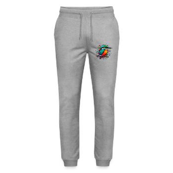 Martin-pêcheur - Pantalon de jogging bio MOVER Stanley/Stella unisexe - gris chiné - Devant - Marisol (170cm) & Nik (191cm)