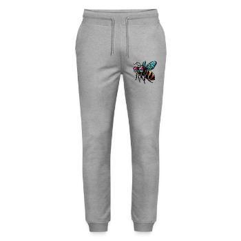 Bee - Stanley/Stella Mover Unisex Organic Jogging Trousers - heather grey - Front - Marisol (170cm) & Nik (191cm)