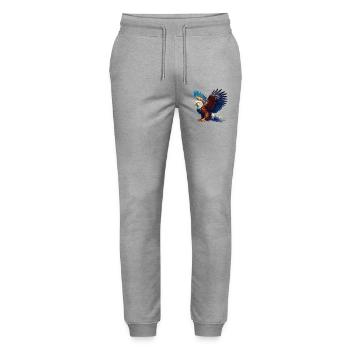 Adler - Stanley/Stella Unisex Bio Jogginghose Mover  - Grau meliert - Vorne - Marisol (170cm) & Nik (191cm)