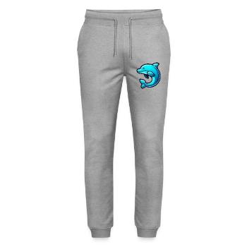 Dolphin - Stanley/Stella Mover Unisex Organic Jogging Trousers - heather grey - Front - Marisol (170cm) & Nik (191cm)