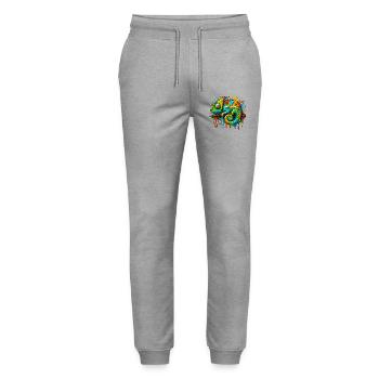 Caméléon - Pantalon de jogging bio MOVER Stanley/Stella unisexe - gris chiné - Devant - Marisol (170cm) & Nik (191cm)