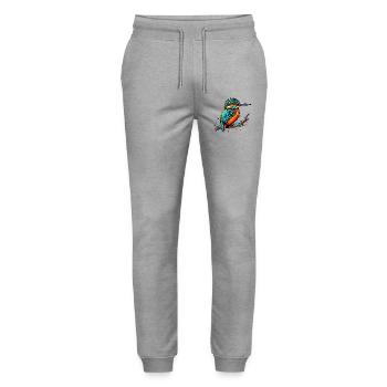 Eisvogel - Stanley/Stella Unisex Bio Jogginghose Mover  - Grau meliert - Vorne - Marisol (170cm) & Nik (191cm)
