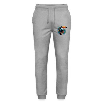 Tukan - Stanley/Stella Unisex Bio Jogginghose Mover  - Grau meliert - Vorne - Marisol (170cm) & Nik (191cm)