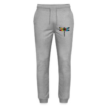 Libellule - Pantalon de jogging bio MOVER Stanley/Stella unisexe - gris chiné - Devant - Marisol (170cm) & Nik (191cm)