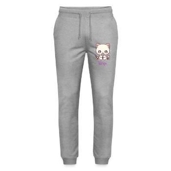 Mignon Vierge Zodiaque Astrologie Cadeau - Pantalon de jogging bio MOVER Stanley/Stella unisexe - gris chiné - Devant - Marisol (170cm) & Nik (191cm)