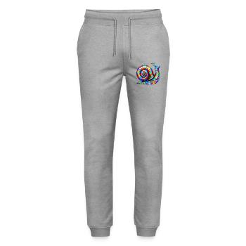 Snail - Stanley/Stella Mover Unisex Organic Jogging Trousers - heather grey - Front - Marisol (170cm) & Nik (191cm)