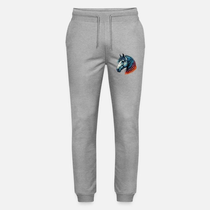 Pferd - Stanley/Stella Unisex Bio Jogginghose Mover  - Grau meliert
