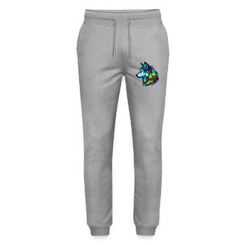 Wolf - Stanley/Stella Mover Unisex Organic Jogging Trousers - heather grey - Front - Marisol (170cm) & Nik (191cm)