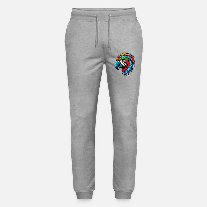 Harlekin Papagei - Stanley/Stella Unisex Bio Jogginghose Mover - Grau meliert