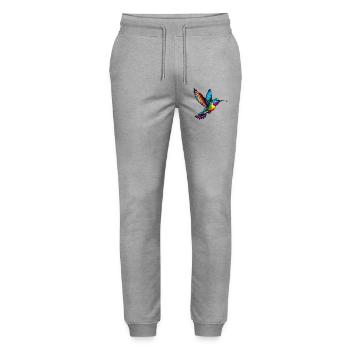 Kolibri - Stanley/Stella Unisex Bio Jogginghose Mover  - Grau meliert - Vorne - Marisol (170cm) & Nik (191cm)