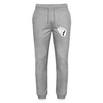 Grim Reaper Cards - Stanley/Stella Mover Unisex Organic Jogging Trousers - heather grey - Front - Marisol (170cm) & Nik (191cm)