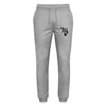 Funny Cat – Halloween Humor - Stanley/Stella Mover Unisex Organic Jogging Trousers - heather grey - Front - Marisol (170cm) & Nik (191cm)