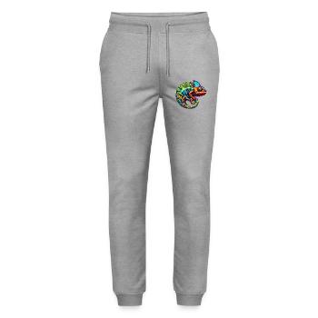 Caméléon - Pantalon de jogging bio MOVER Stanley/Stella unisexe - gris chiné - Devant - Marisol (170cm) & Nik (191cm)