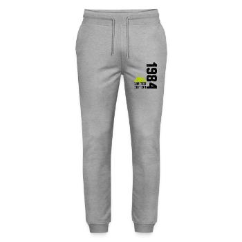 40. Jubiläum 1984 Limited Edition Tennis - Stanley/Stella Unisex Bio Jogginghose Mover  - Grau meliert - Vorne - Marisol (170cm) & Nik (191cm)