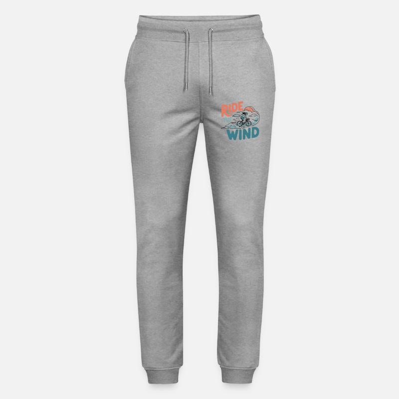 Fahren Sie mit dem Wind-Radfahrer - Stanley/Stella Unisex Bio Jogginghose Mover  - Grau meliert