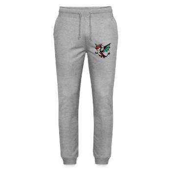 Dragon - Stanley/Stella Mover Unisex Organic Jogging Trousers - heather grey - Front - Marisol (170cm) & Nik (191cm)
