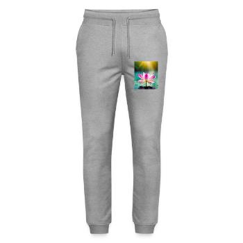 Lotus - Stanley/Stella Unisex Bio Jogginghose Mover  - Grau meliert - Vorne - Marisol (170cm) & Nik (191cm)