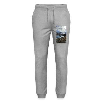 Schneebedeckte Berge - Stanley/Stella Unisex Bio Jogginghose Mover  - Grau meliert - Vorne - Marisol (170cm) & Nik (191cm)